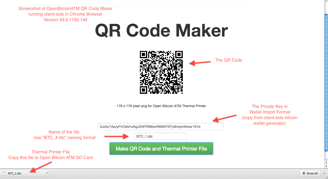 Step 6 Create Qr Codes Open Bitcoin Atm - 